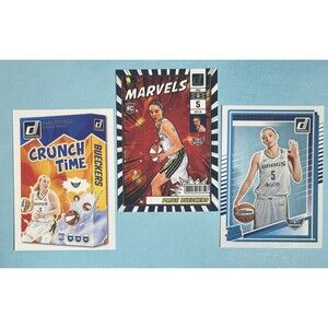 Paige Bueckers WIngs ,2025 Donruss 3 Cards Net Marvels Crunch Time Rated Rookie